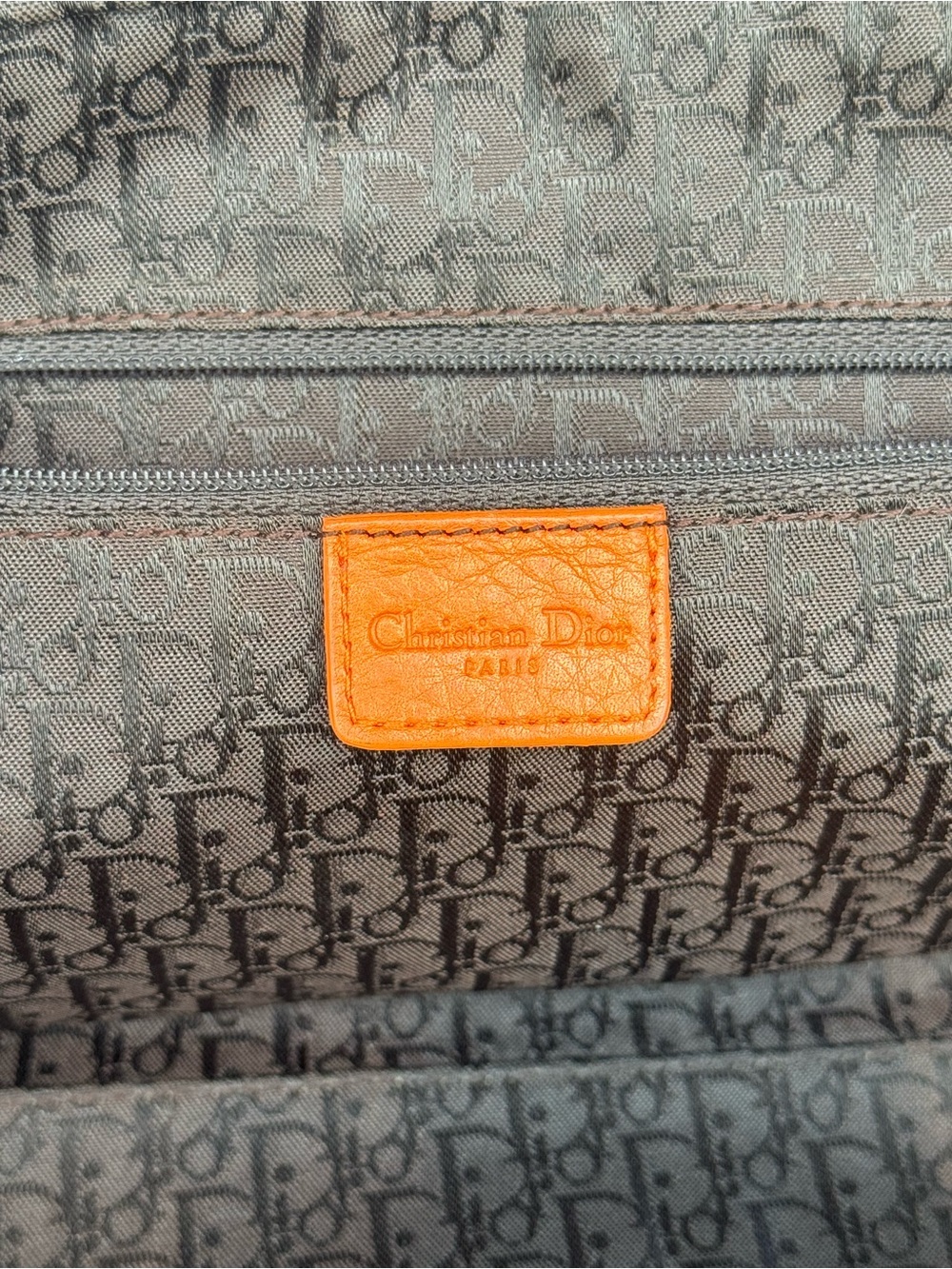 Dior Vintage Orange Leather Satchel (circa early 2000s) - Picture 8 of 9